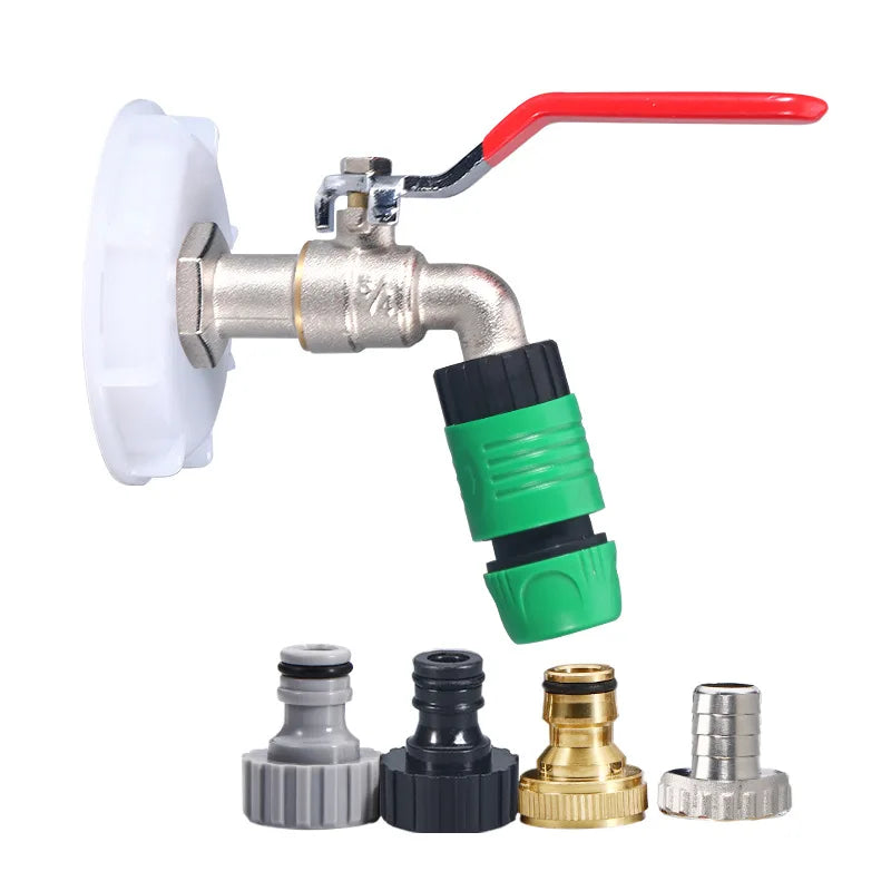 1/2 Inch Brass Garden Irrigation Faucet Water Tap Single Outlet Valve for IBC Tank Antifreeze Outdoor Balcony Garden Accessories Oasis Select