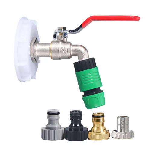 1/2 Inch Brass Garden Irrigation Faucet Water Tap Single Outlet Valve for IBC Tank Antifreeze Outdoor Balcony Garden Accessories Oasis Select