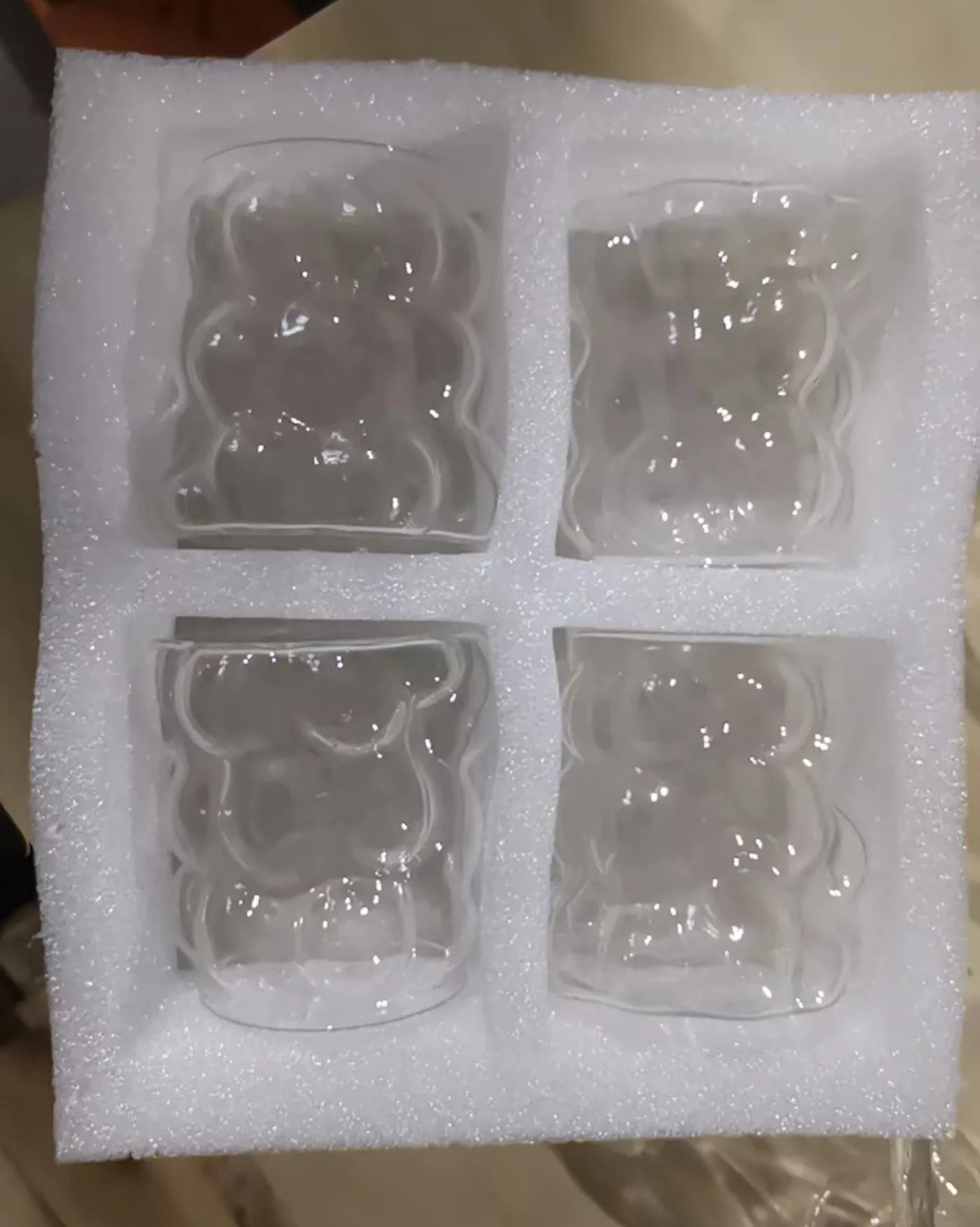 4Pcs 350ml Reusable Grape-Shaped Glass Cups, High Borosilicate Heat-Cold Resistant Dishwasher Safe for Coffee Juice Tea Home Use Oasis Select 4Pcs 350ml
