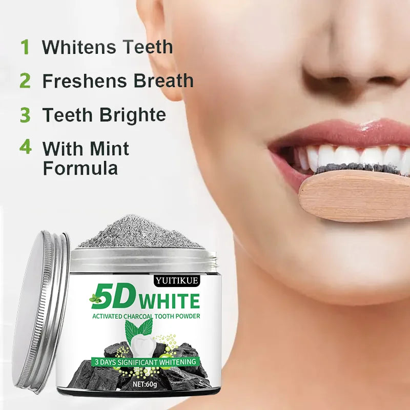 Tooth Whitening Powder – Charcoal, Peppermint & Xylitol 60g