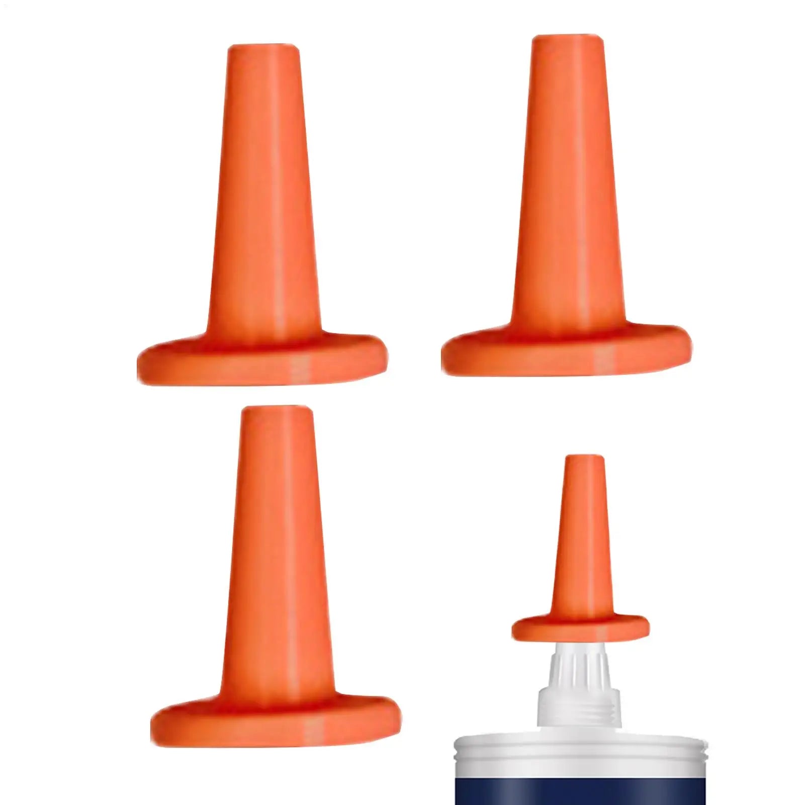 3Pcs Caulk Caps Glass Glue Tip Sealing Caps Glue Mouth Protective Cover Caulking Gun Nozzles Caps Red Caulk Saving Caps Reusable Oasis Select