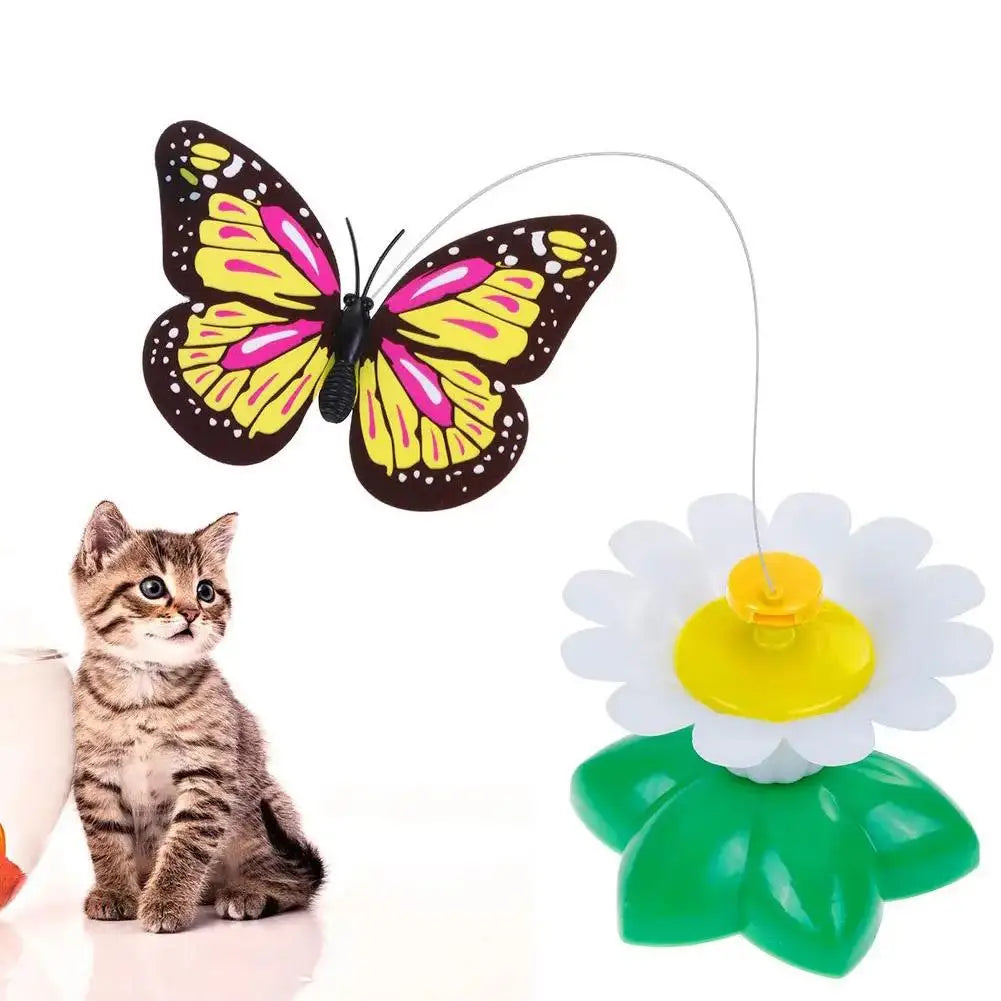 Electric Rotating Butterfly Bird Cat Toy – 360° Auto Spin Interactive Cat Toy Oasis Select