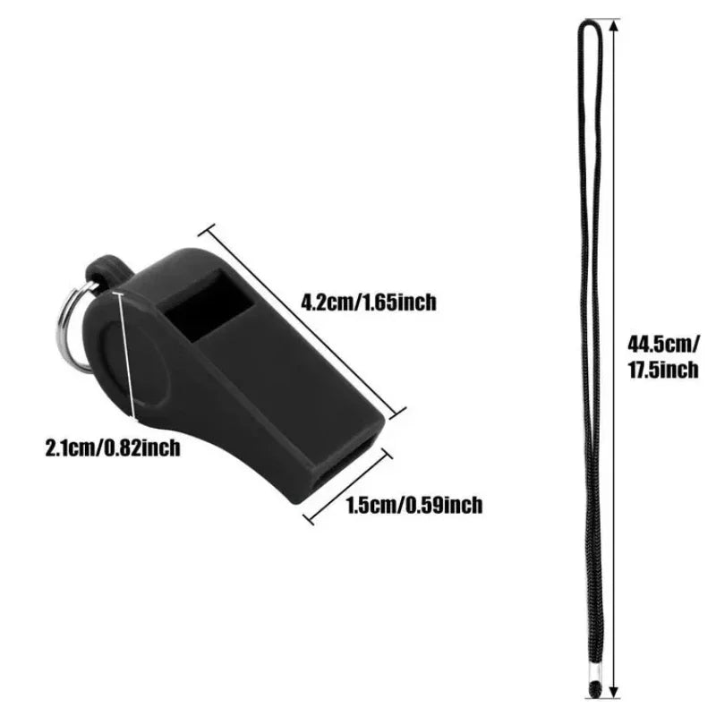 High Quality Black Whistle Referee Game Halter Whistle Outdoor Travel Hiking Whistle Suitable for Basketball Volleyball Games Oasis Select