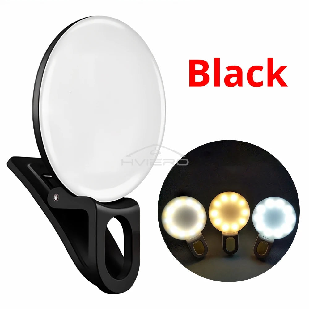 Mini LED Clip-On Phone Fill Light | Selfie & Streaming