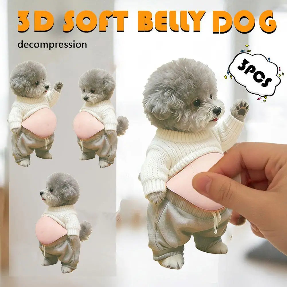 Shiba Inu 3D Silicone Belly Stickers – Stress Relief Dog Toy Novelty Stress Relief Toy Oasis Select