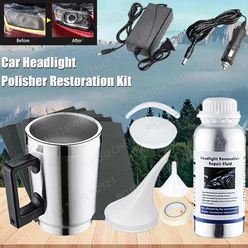 Car Headlight Repair Fluid Headlight Polishing Restoration Chemical Polishing The Headlights Restoration Kit Tool Liquid Repair Oasis Select