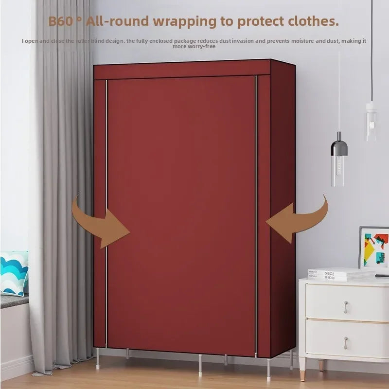 Multi-functional Wardrobe Home Bedroom Rental Room Storage Dormitory Cabinet Folding Wholesale Simple Cloth Wardrobe Durable Oasis Select