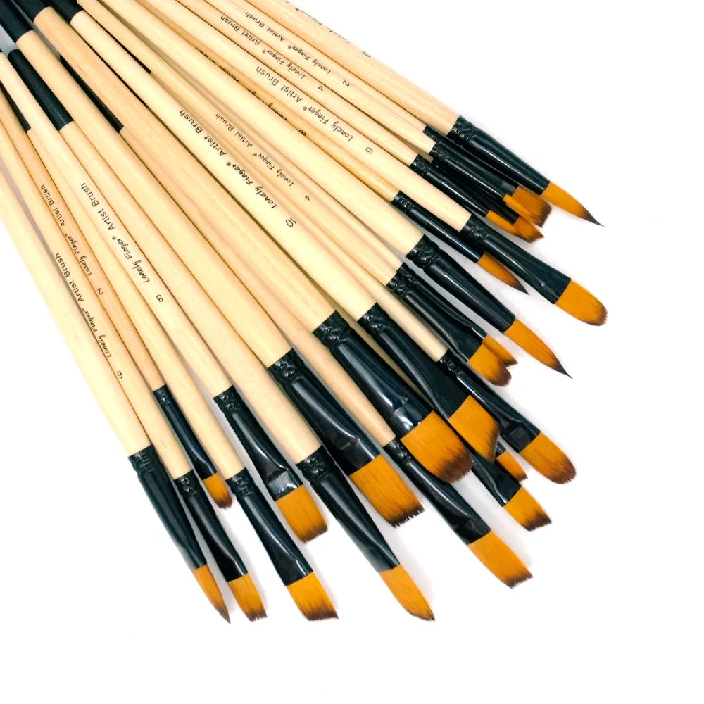6/24pcs Paint Brushes Set for Acrylic Painting, Watercolor Acrylic Paint Brush, Artist Paintbrushes for Body Face Rock Canvas, Oasis Select