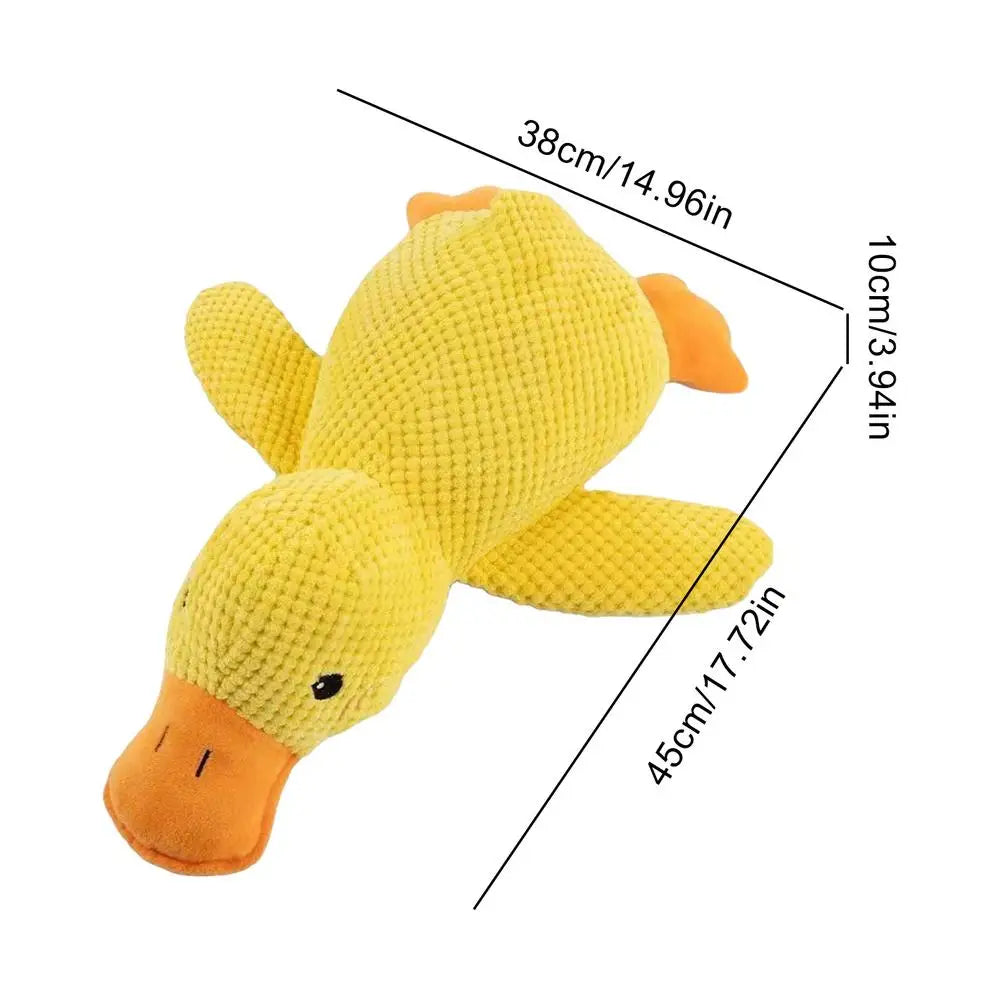 Yellow Duck Dog Toy Interactive Squeaky Soft Comfort Pet Accessory Dog Toys Plush for Travel Beach Pool Park Yard Bedroom Garden Oasis Select Yellow L