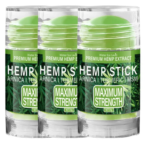 Premium Hemp Stick with Arnica & Turmeric - Maximum Strength Moisturizing Stick for Skin & Joint Care Oasis Select army green 45g