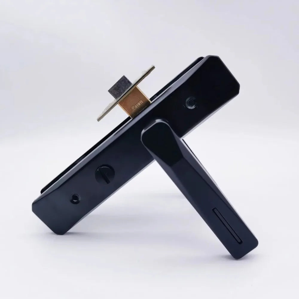 Keyless Bathroom Door Handle Lock – Single Tongue Metal Security