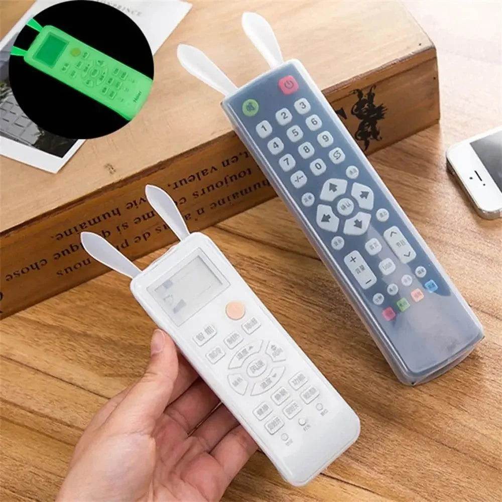 Ear Transparent Luminous Fluorescent Remotes Control Protector TV Remote Control Case Air Condition Cover Remote Control Cover Oasis Select