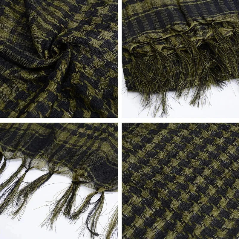 1/2pcs Men Women Scarf Plaid Tartan Lightweight Cotton Keffiyeh Scarf For Winter Square Shawl Scarf Tactical Neck Warmer Cover Oasis Select