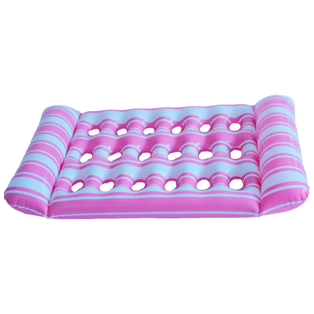Inflatable Water Sleeping Bed PVC Floating Lounger Air Mattress Foldable Swimming Pool Air Mattress Outdoor Swimming Toys Oasis Select Pink france