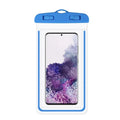 PVC Transparent Waterproof Phone Pouch Luminous Touchscreen Dry Bag with Seal Lock for Swimming Diving Hot Spring Rafting Oasis Select Blue PVC