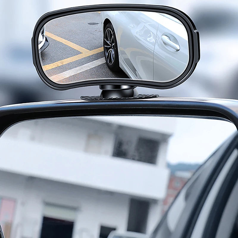 1PC Car Mirror Auxiliary Rear View Mirror Wide Angle Side Rear Mirrors Reverse Blind Spot 360° Adjustable Car Accessories Oasis Select