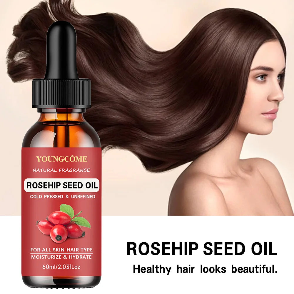 YOUNGCOME Cosmetics Rosehip Oil for Face & Softer Glowing Skin, Rosehip Seed Face Oil for Facial & Gua Sha Massage&Hair Care Oasis Select