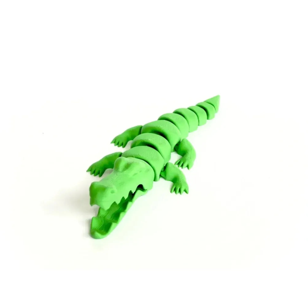 3D Printed Articulated Crocodile Figurine Joint Mobility Home Office Desktop Decor Ornament Animal Statue Household Decor Gifts Oasis Select