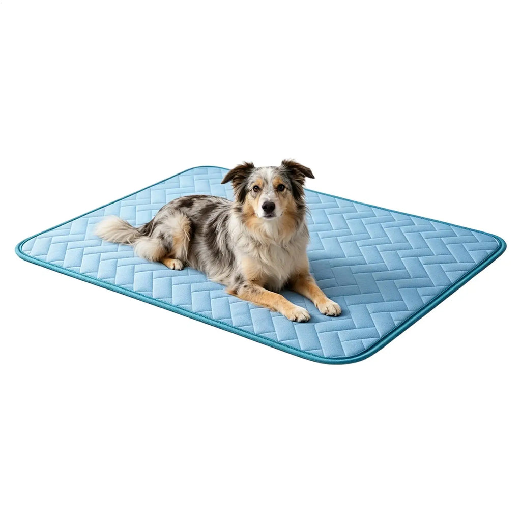Ice Silk Cooling Dog & Cat Mat – Washable Summer Pet Pad