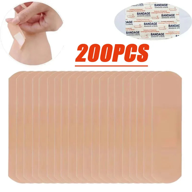 50/300PCS Band-Aids Waterproof Breathable Cushion Adhesive Plaster Wound Hemostasis Sticker Band First Aid Bandage Medical Gauze Oasis Select 200PCS