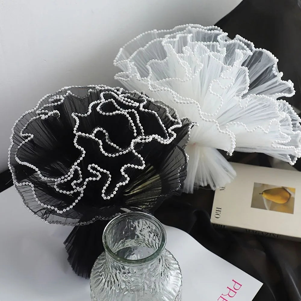 Pearl Lace Wave Mesh Flower Wrapping Roll | Bouquet Gift Wrap
