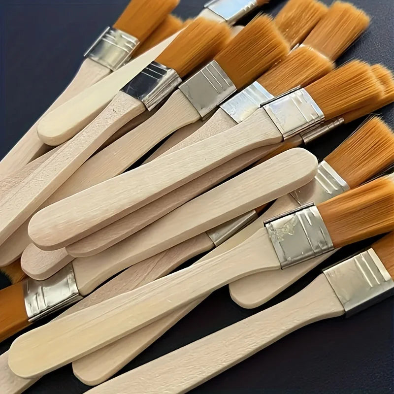 24/48/72 nylon brushes, short wooden handle art paint brushes, watercolor brushes, wall brushes, art brushes, cleaning tools Oasis Select
