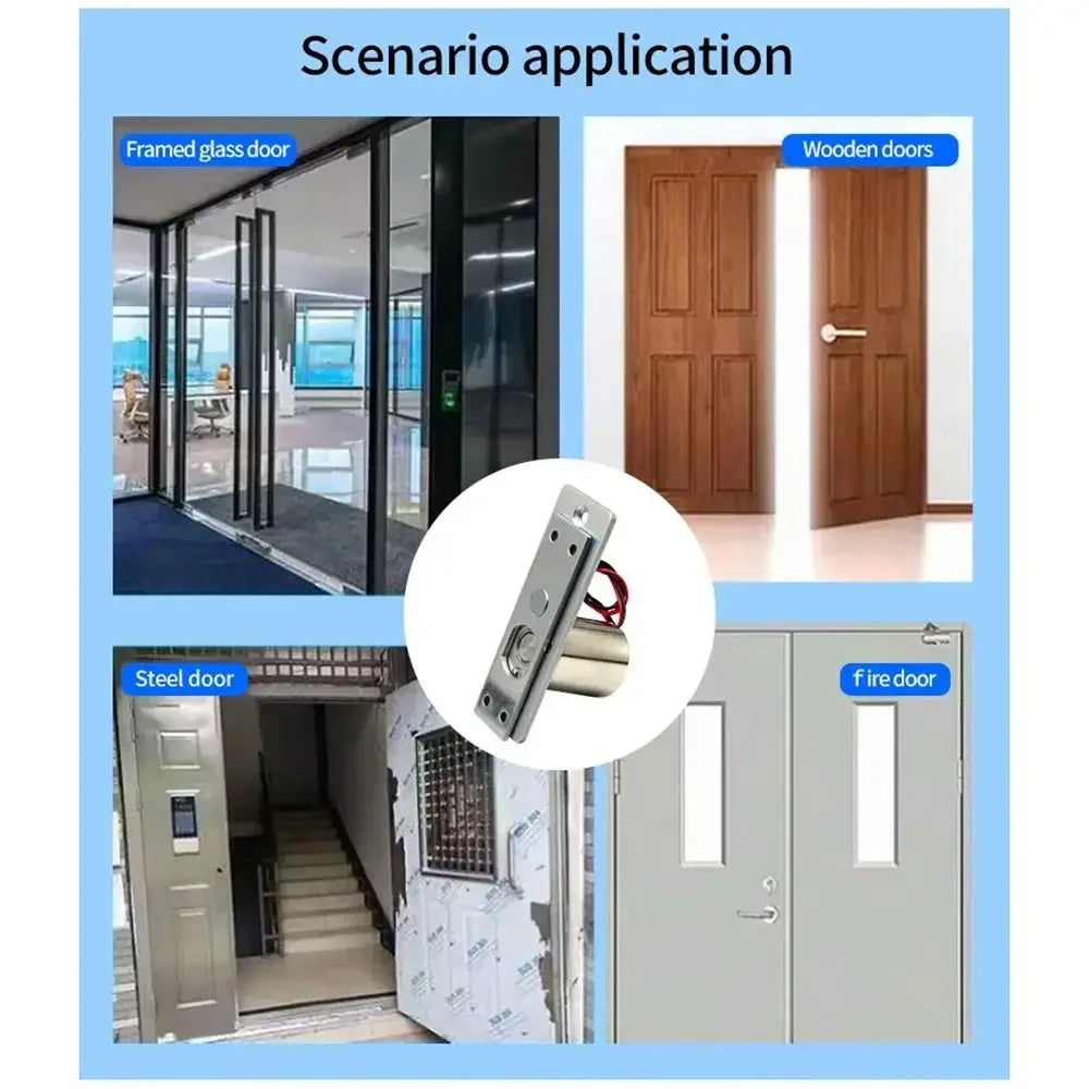 12V Electric Drop Bolt Lock Embed Install Waterproof Mortise Bolt Locks Stainless Steel Normally Closed Magnetic Induction Lock Oasis Select