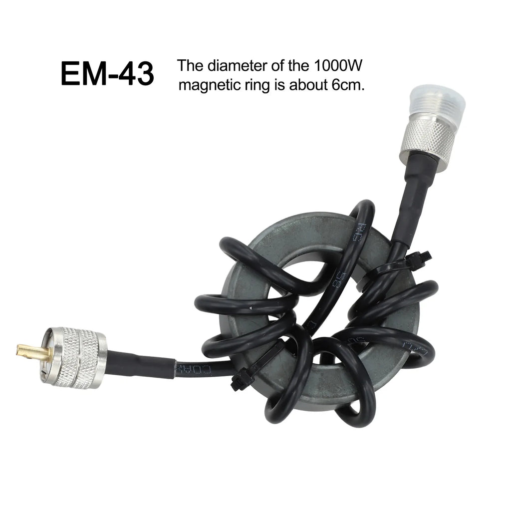 1.8–30MHz HF Shortwave Choke Coil Magnetic Ring | M Male Female HF Choke Coil Oasis Select EM-43