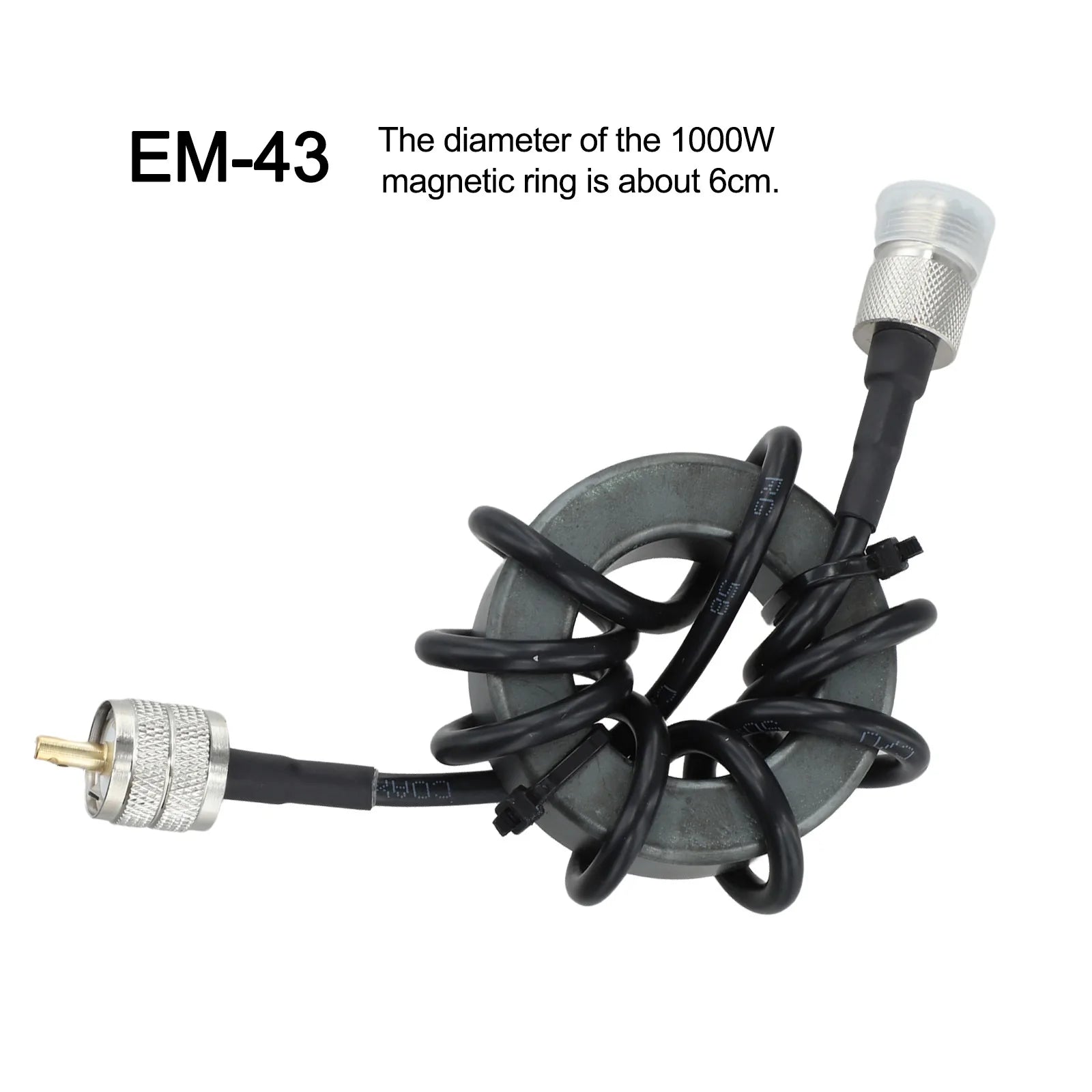 1.8–30MHz HF Shortwave Choke Coil Magnetic Ring | M Male Female HF Choke Coil Oasis Select EM-43