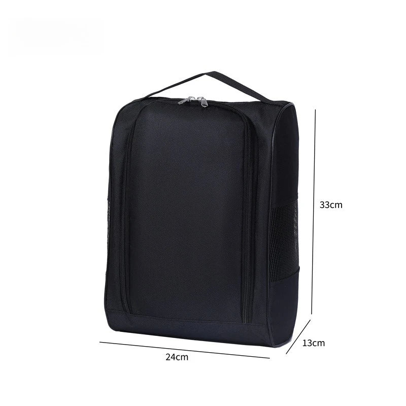 Portable Golf Shoe Bag Oxford Cloth Shoe Carrier Bags Breathable Lightweight Golf Handbag Dustproof Football Tennis Shoe Bag Oasis Select black