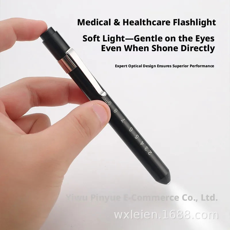 Multi Functional Scale Pen Light LED Pen Flashlight Nurse Pen Light Pupil Oral Examination White Light Medical Lighting Oasis Select