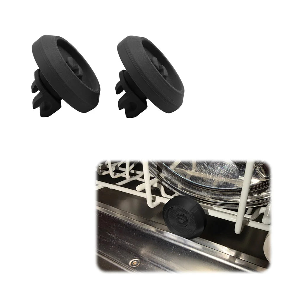 For Miele G Series Compatible Bottom Rack Rollers 2PCS Support Wheels Replacement 3.5x3.5x2.3CM Easy Installation Oasis Select Black