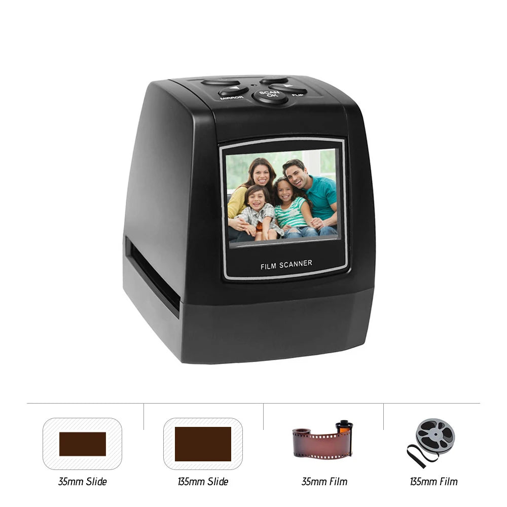 Portable Negative Film Scanner 35mm 135mm Slide Film Converter Photo Digital Image Viewer with 2.4 Oasis Select