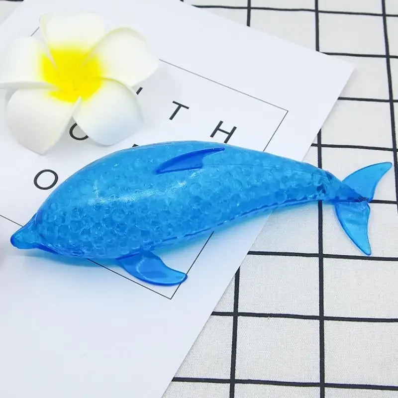 1Pcs Stretchy Stress Squish Ball Shark Stress Balls Dolphin Squeeze Ball Sea Animal Decompression Toys For Kids Adults Oasis Select