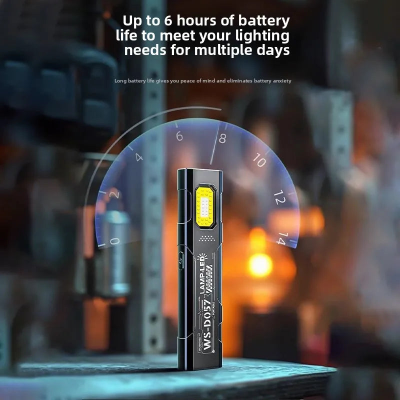 Magnetic LED Work Light Super Bright Rechargeable Portable Mini Flashlight for Outdoor Camping Car Repair Emergency Oasis Select