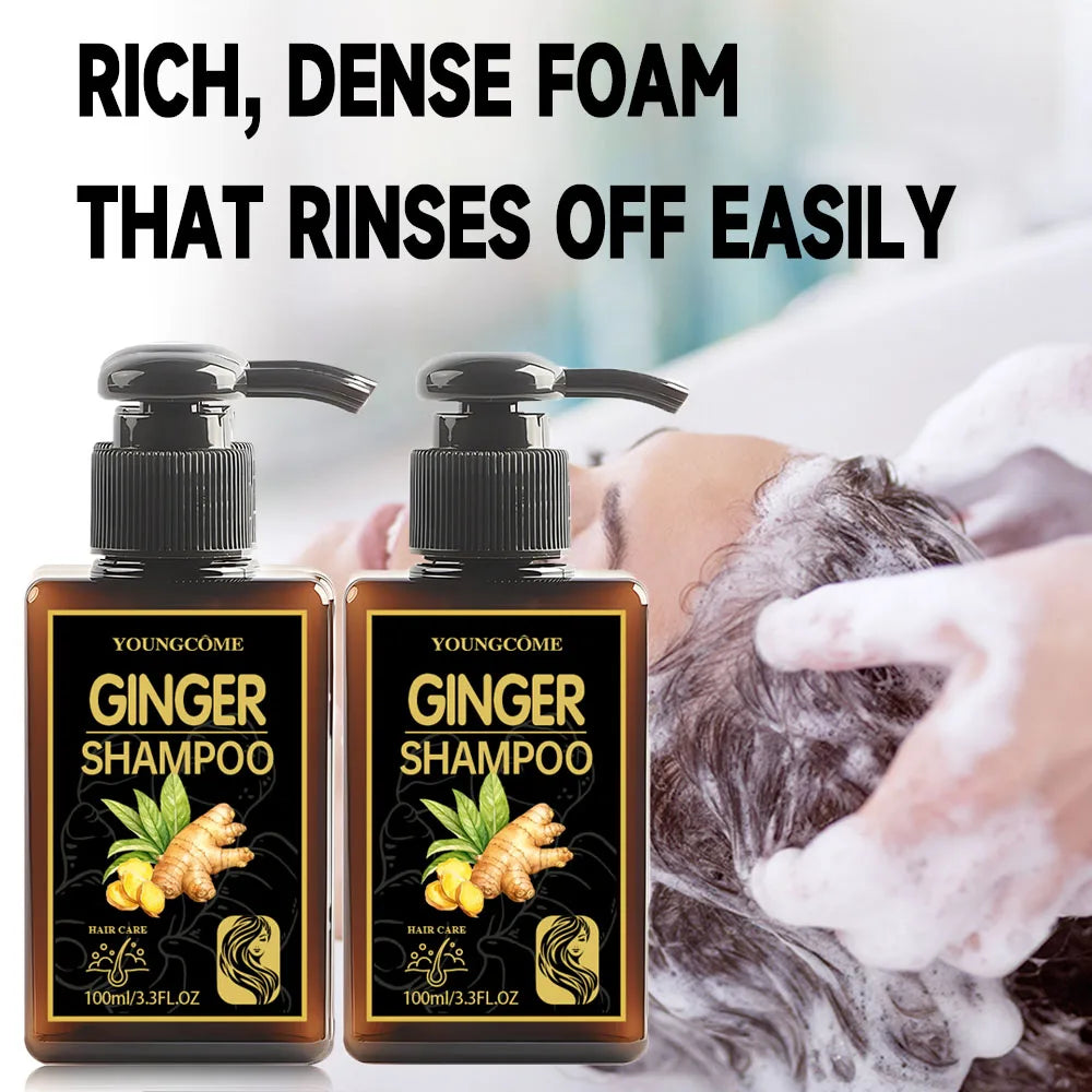 YOUNGCOME Ginger Shampoo 2-Set | 72H Oil Control & Volume 100ml