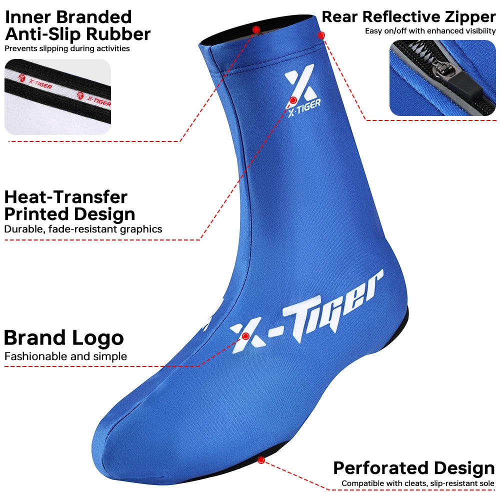 X-TIGER Winter Cycling Shoe Covers Warmth Windproof Bicycle Riding Boot Covers Multi-color for Men And Women Oasis Select