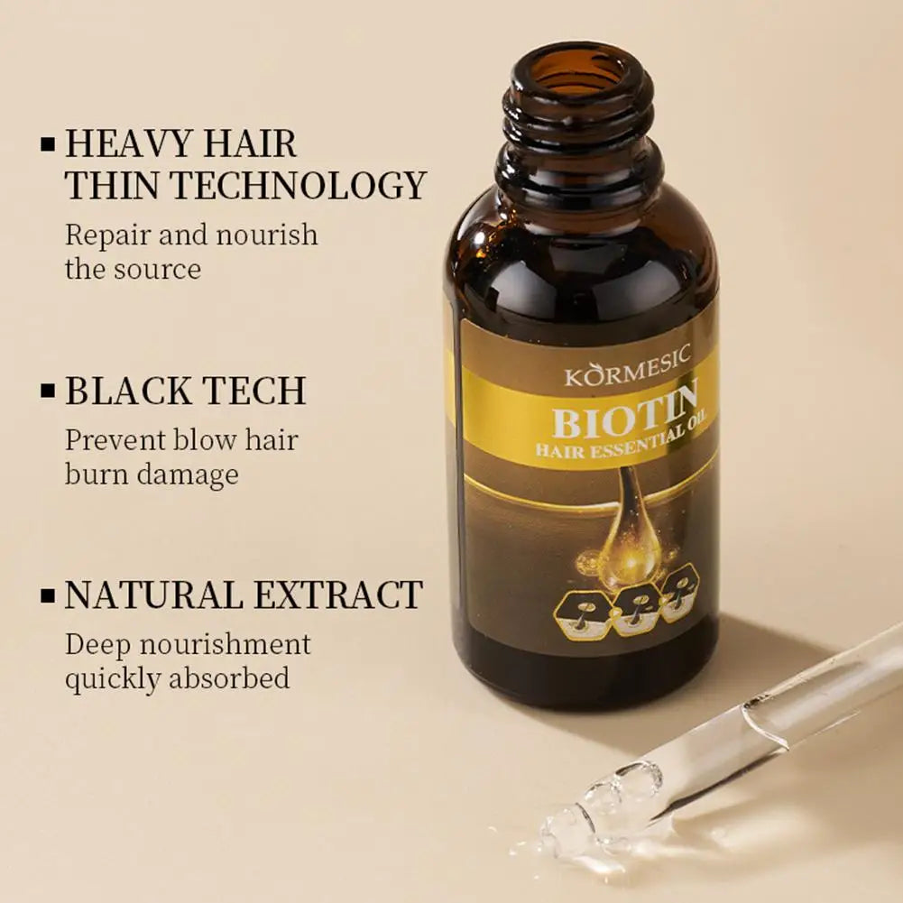 Biotin Hair Care Oil Nourish Scalp Hair Follicle Stabiliz Hair Root Refresh Oil Control Natural Plant Essence Oasis Select