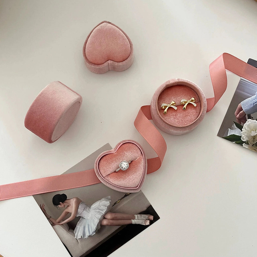 1pc Premium Jewelry Ring Storage Gift Box Vintage Ring Display Holder Case for wedding ceremony Proposal Engagement Oasis Select