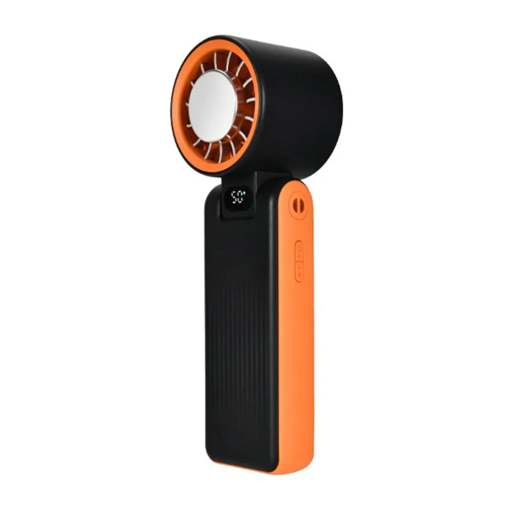 LED Digital Display Portable Handheld Fan Adjustable Wind Speed 3600mAh Battery Strong Wind Fan 100 Wind Speeds Oasis Select Black