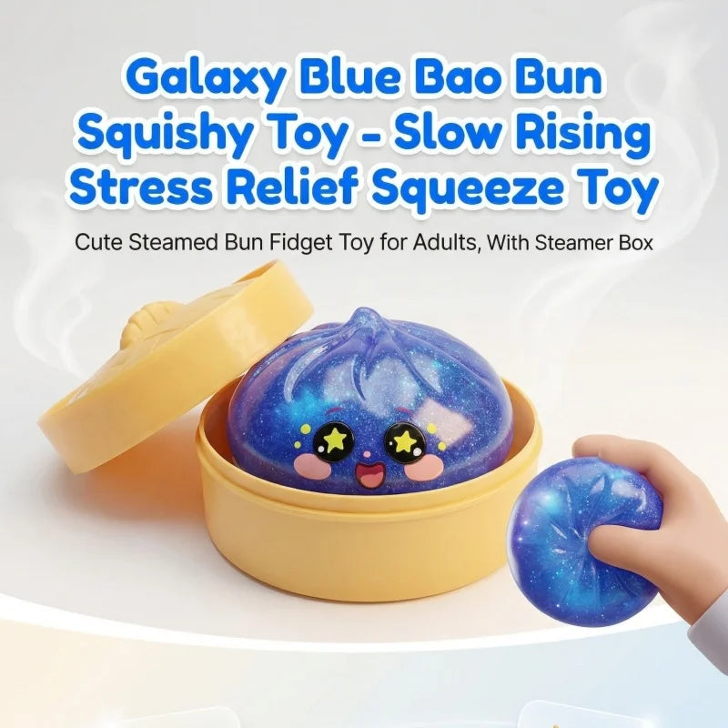 Colorful Steamed Bun Squeeze Toy Squishy toy Slow Rebound Soft Pinch Relieve stress improve focus Decompression Party Gifts Oasis Select