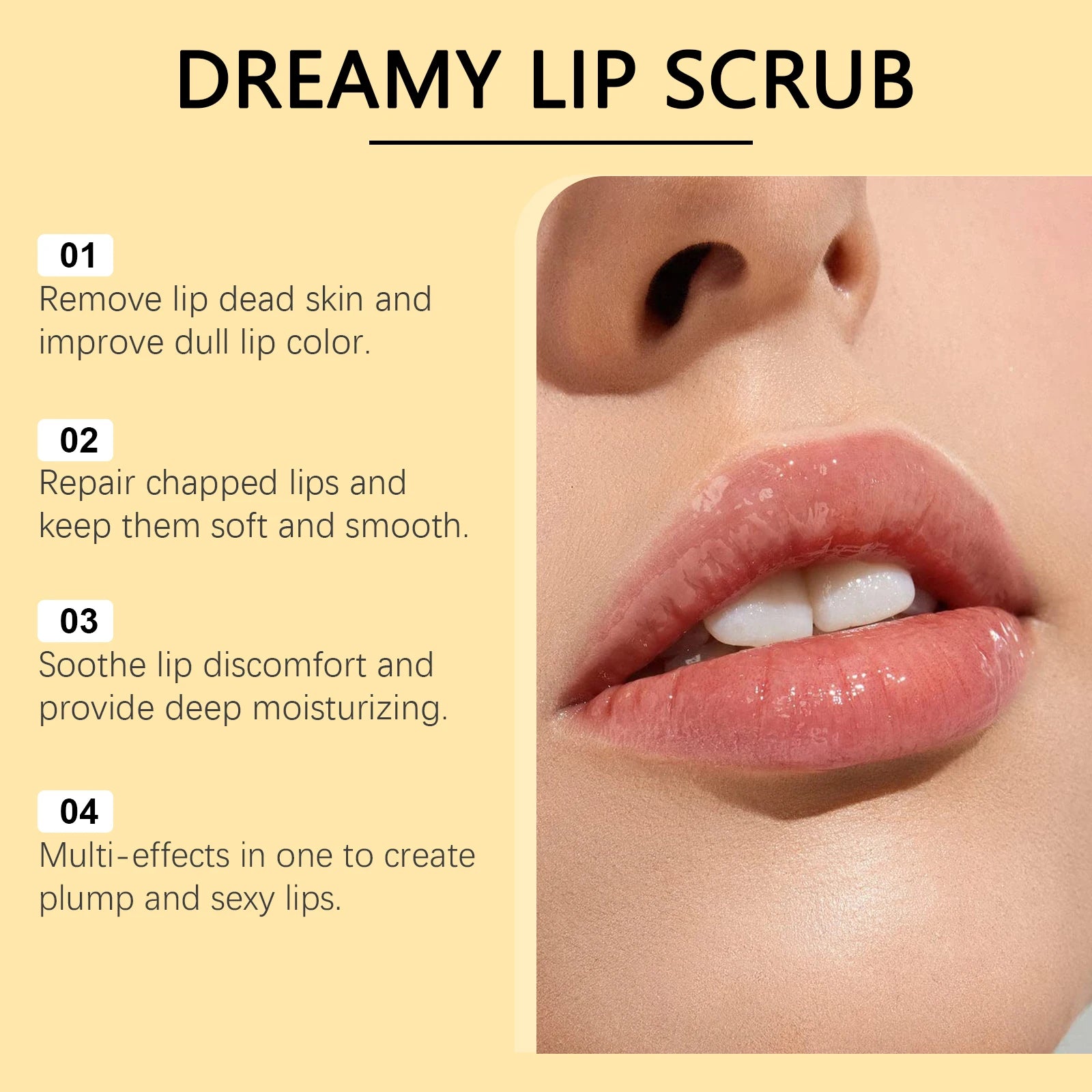 WOODSLEEP Coconut Vanilla Lip Scrub – Exfoliate & Moisturize Lip Scrub Oasis Select