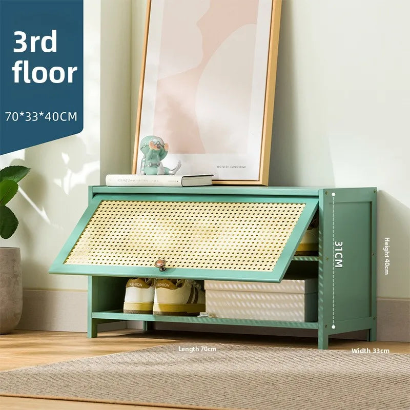 Shoe rack large-capacity economical simple household door shoe cabinet dormitory dormitory good-looking dust-proof Oasis Select three layers of 70