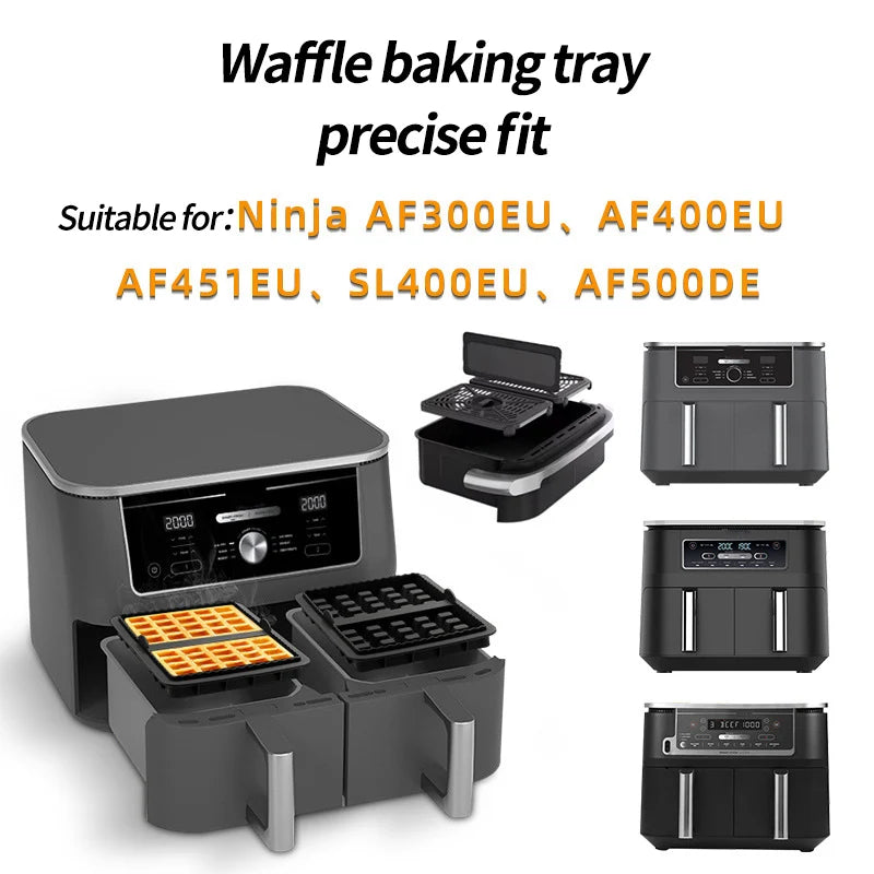 Silicone Air Fryer Biscuit & Waffle Mold Set – Non-Stick Tray Silicone Baking Mold Oasis Select