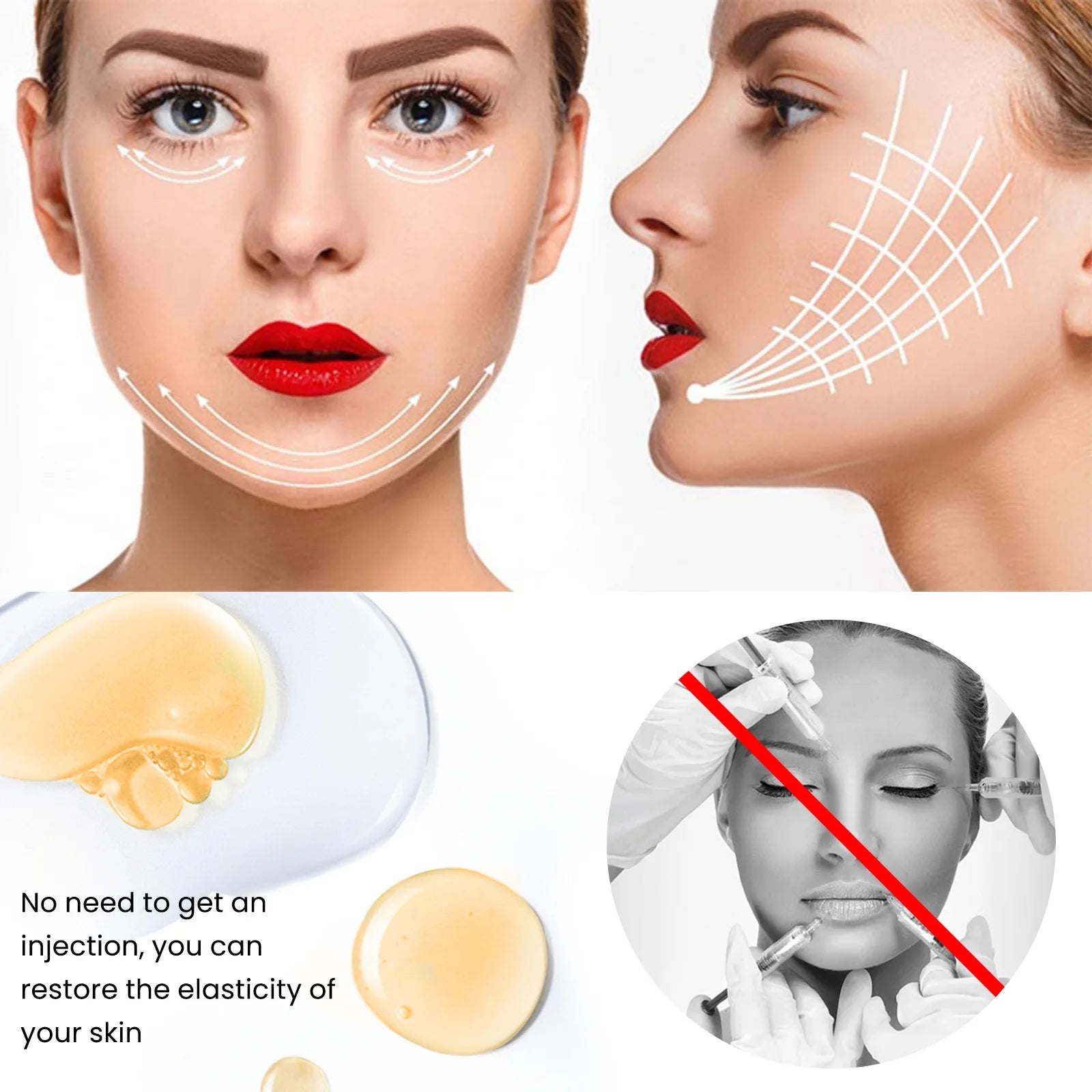 Ginseng Face Essence Anti Aging Fading Fine Lines Wrinkles Remover Tightening Brightening Moisturizing Hyaluronic Acid Serum Oasis Select