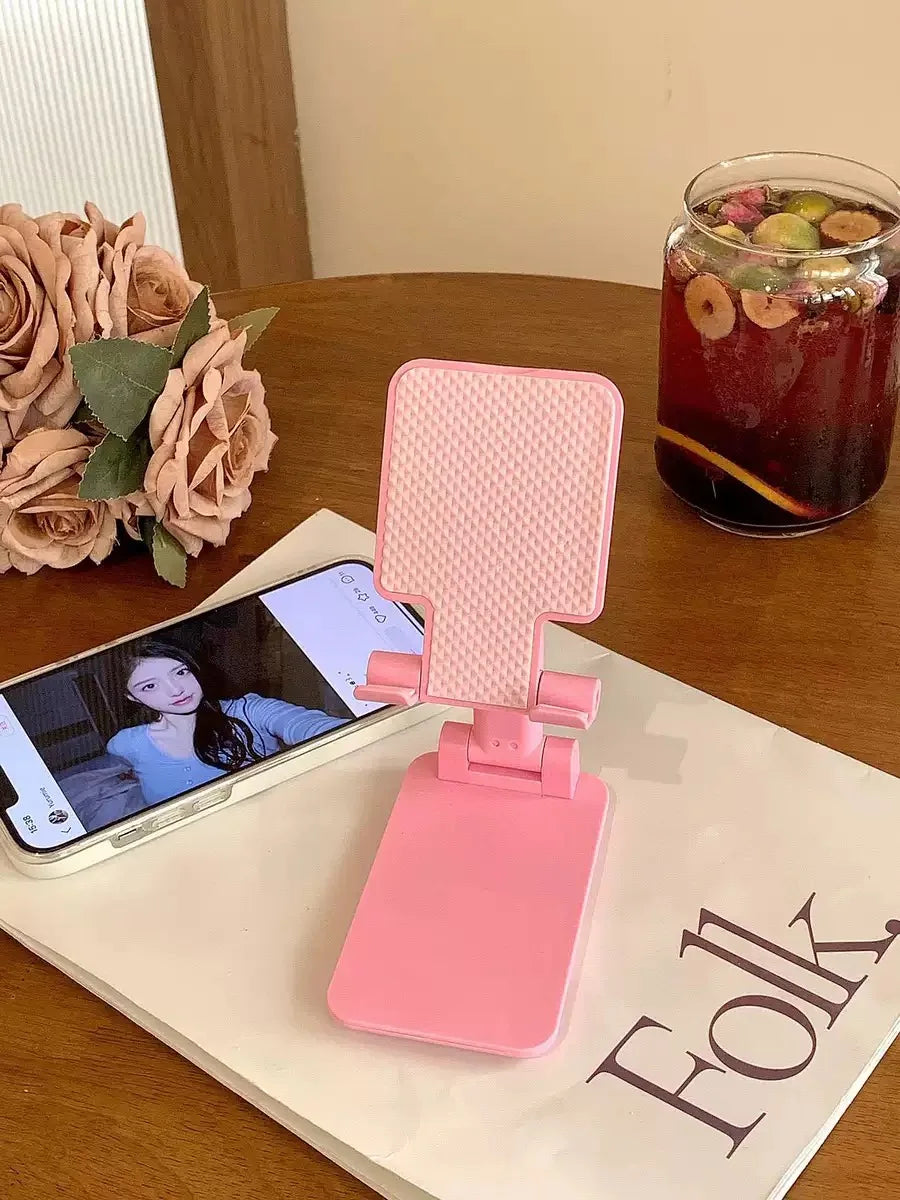 Desk Mobile Phone Holder Stand For IPhone IPad Xiaomi Adjustable Desktop Tablet Holder Universal Table Cell Phone Stand Oasis Select Pink