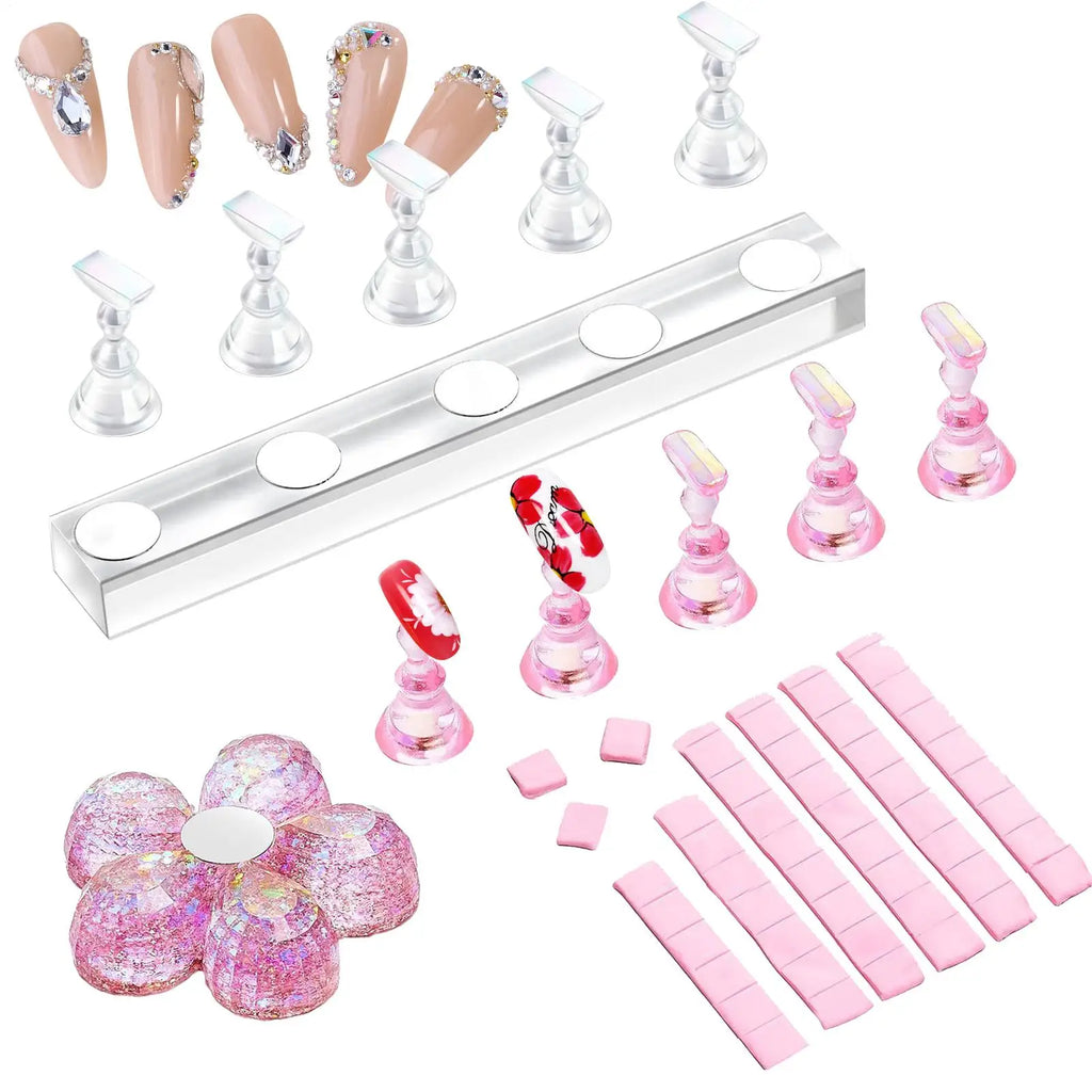 Magnetic Nail Stand Set | Press-On Nail Display & Art Holder Nail Art Stand Oasis Select
