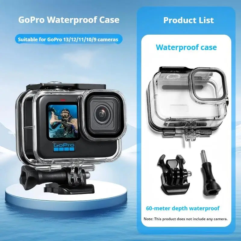 GoPro Hero 9–13 Waterproof Housing Case | 60M Dive Kit