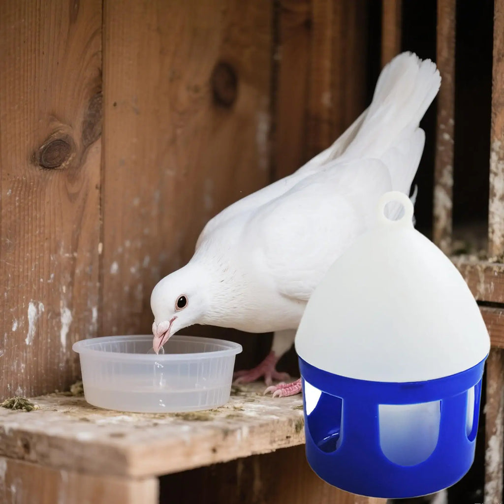 Pigeon Water Feeder 2L Bird Water Dispenser Removable Spill-Proof Pigeon Waterer for Outdoor Bird Cage Hydration Duck Keeping Oasis Select