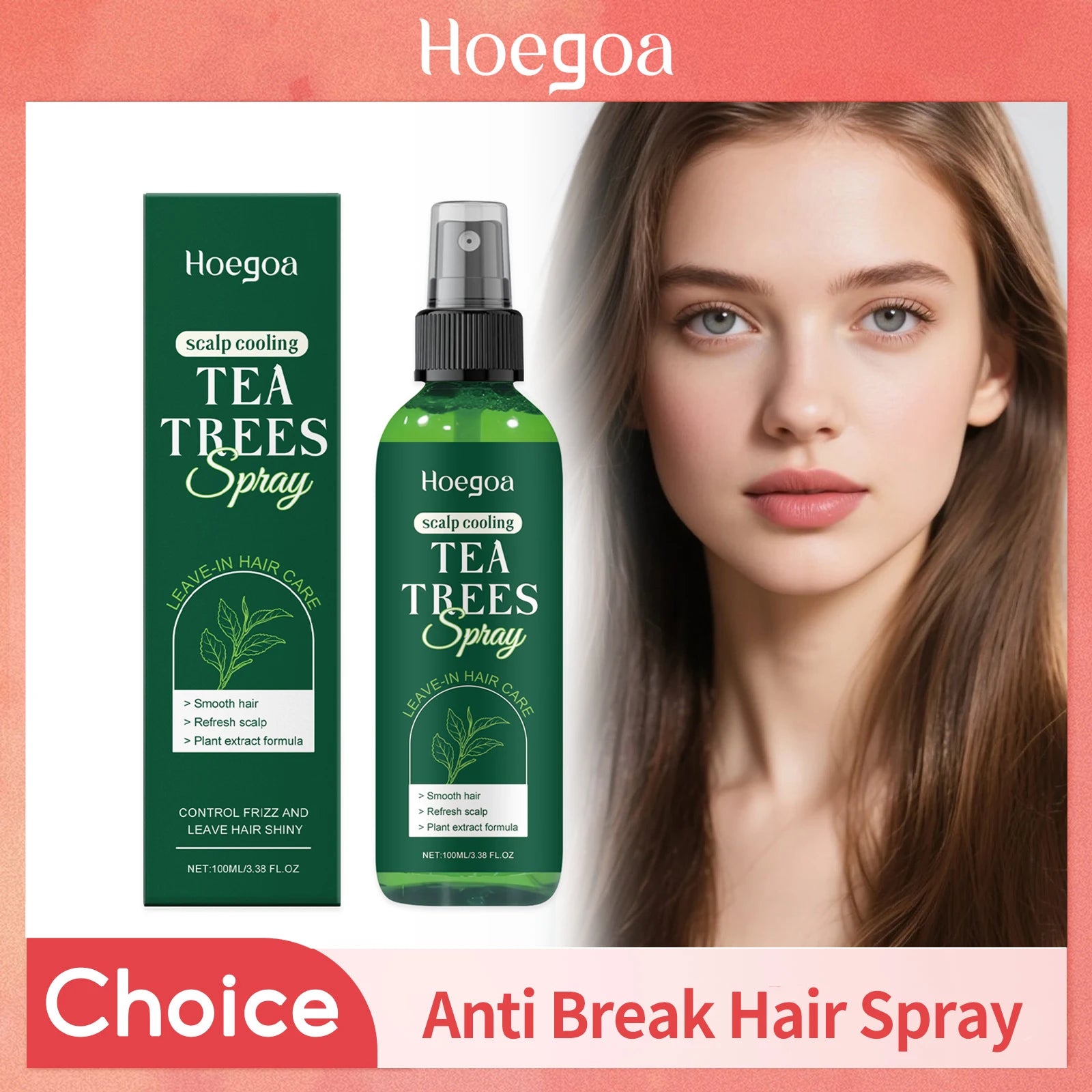 Tea Tree Oil Anti Hair Break Spray Hair Growth Thicken Strengthing Root Repair Damage Moisturizing Scalp Anti Hair Loss Spray Oasis Select